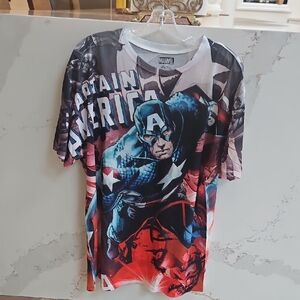 Marvel Captain America Graphic Tee - Blue/Red/Black